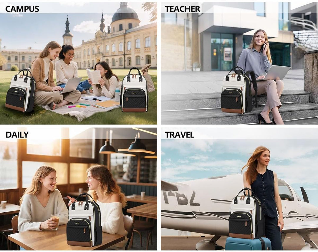 Mochila para laptop para mujer, mochila de viaje de trabajo de 15.6...