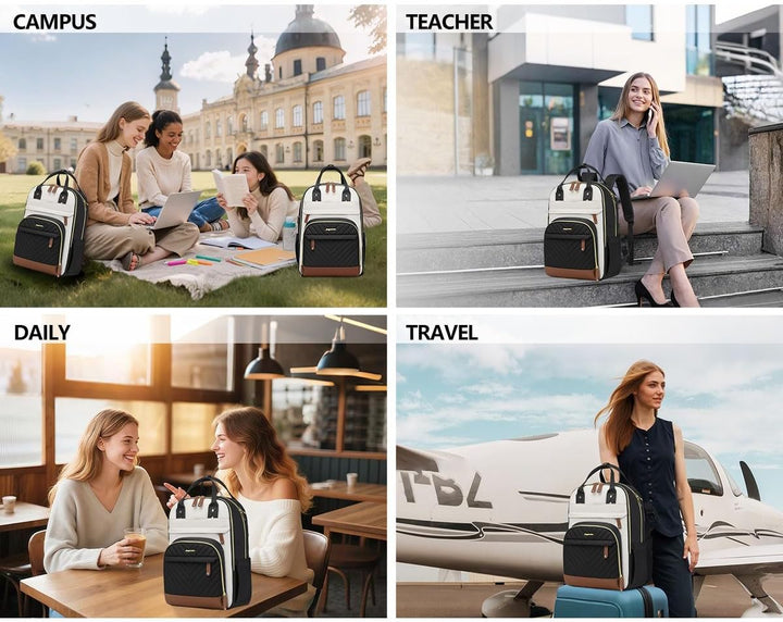 Mochila para laptop para mujer, mochila de viaje de trabajo de 15.6...
