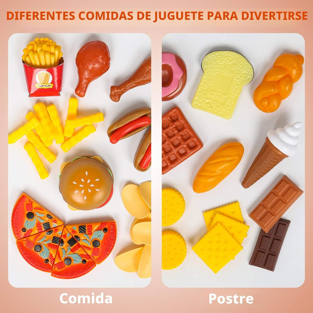Juego de alimentos Shimfun Play de 143 piezas de comida para niños...