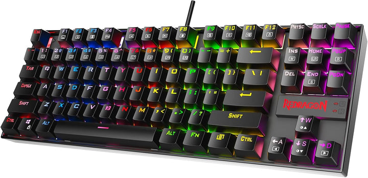 Redragon Teclado mecánico para juegos K552P TKL con 18 modos de ret...