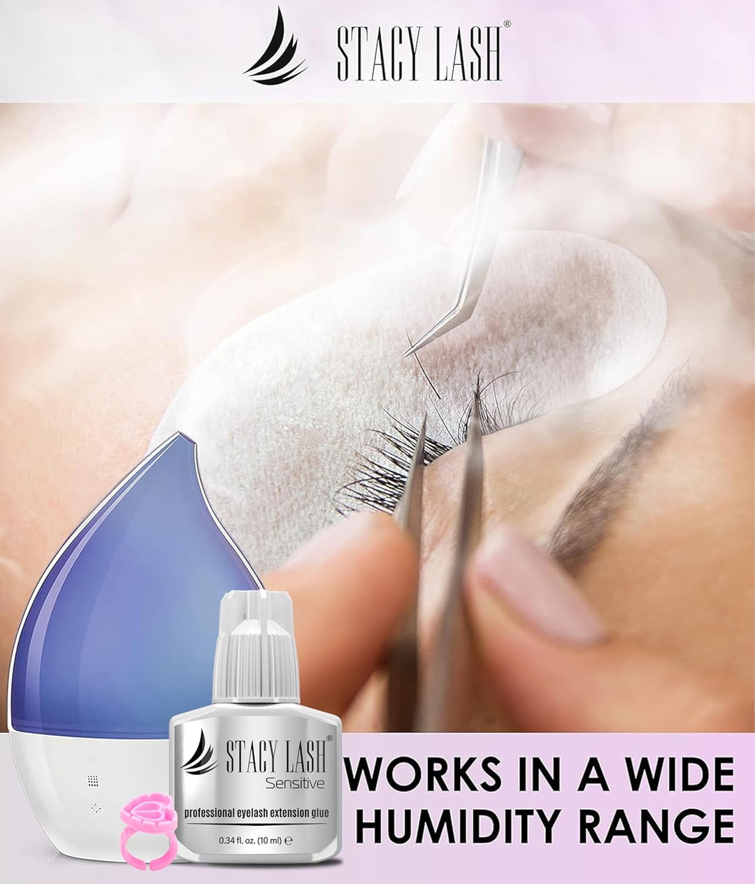 STACY LASH - Pegamento sensible para extensiones de pestañas 10 ml...