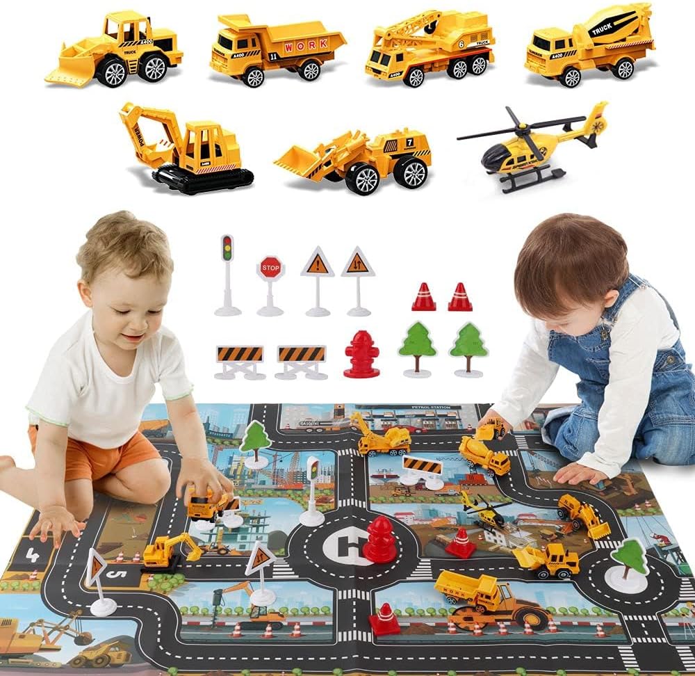 Dwi Dowellin Juego de juguetes de construcción de avión\/alfombra d...