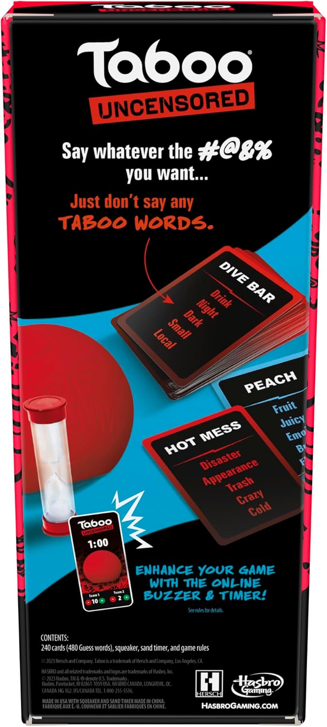 Hasbro Gaming Taboo - Juego de mesa sin censura solo para