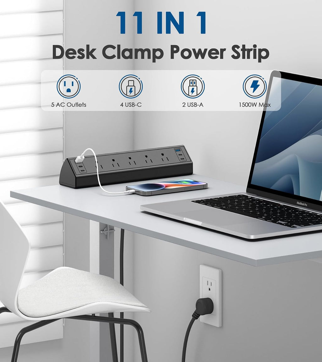 Jgstkcity Regleta de alimentación USB C, estación de carga rápida total de