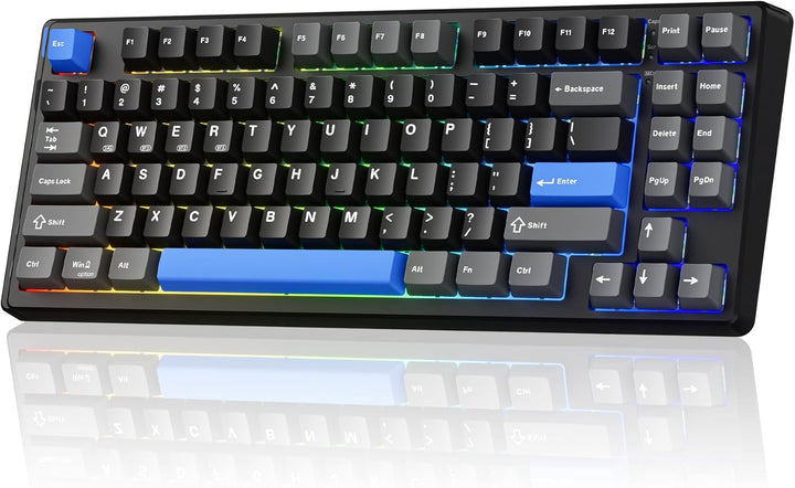 Teclado mecánico inalámbrico, montado con junta, con sonido cremoso...