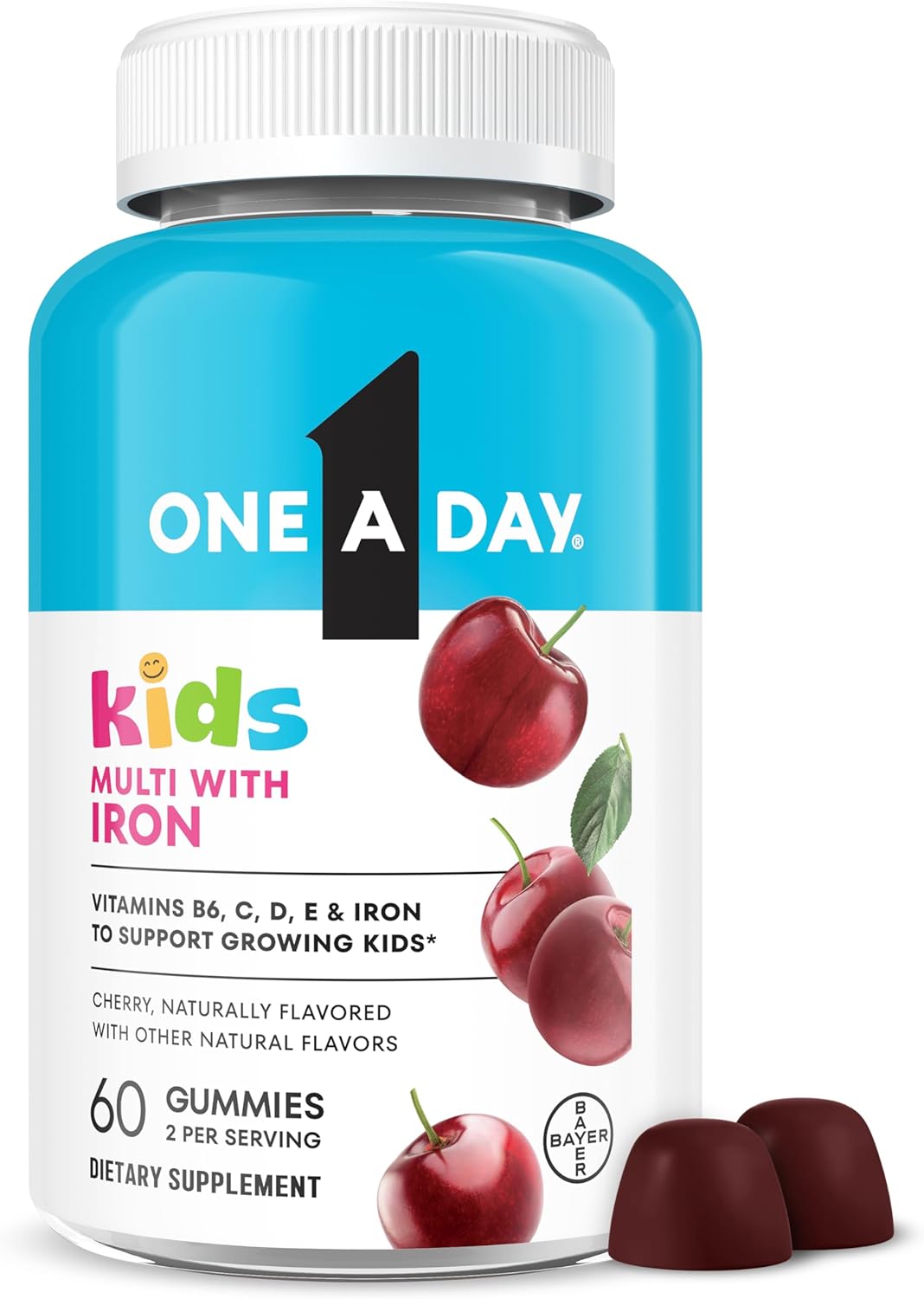 One A Day Multivitamínico para Niños con Hierro en Gomitas, Vitamin...