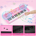 37 Keys Kids teclado Piano con Music Stand, Microphone, Musical Toys
