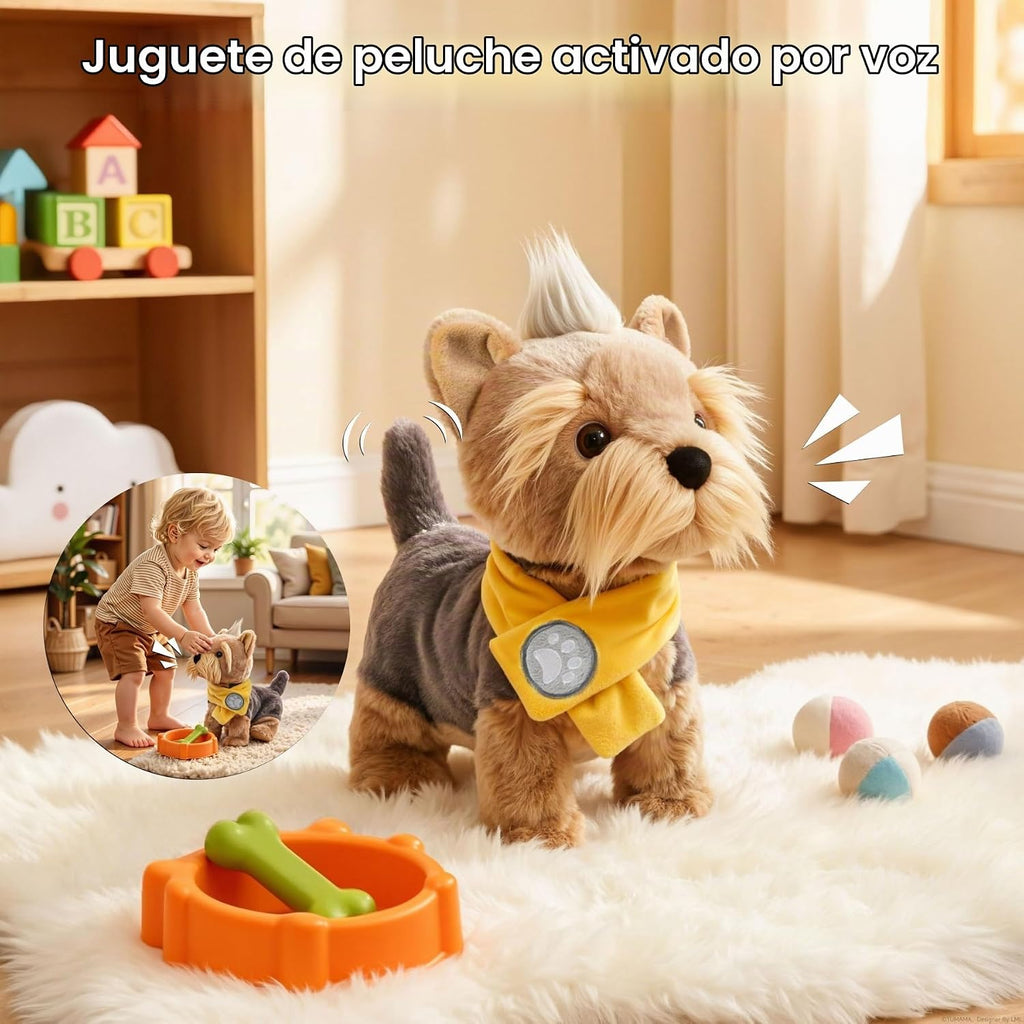 TUMAMA - Perro electrónico interactivo para caminar y ladrar para niños