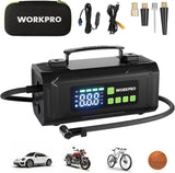 WORKPRO Inflador de neumáticos compresor de aire portátil, bomba de...