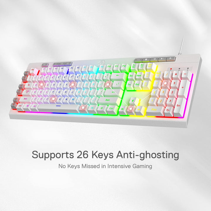 Redragon K512 Shiva Teclado de membrana retroiluminada RGB para jue...