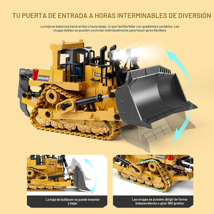 KIDMARKT Juguete de metal a control remoto para niños | Tractor de...