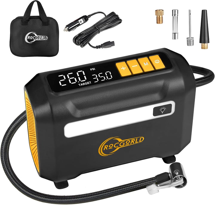 ROCGORLD R8 Inflador de Neumáticos Compresor de Aire Portátil, Comp...