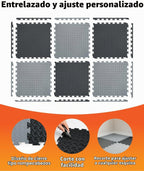 AIRHOP Alfombrillas de espuma EVA de alta densidad mejoradas de 0.79 pulgadas, extra gruesas, 48 pies cuadrados, 12 piezas grandes entrelazadas (24 x 24 pulgadas) para gimnasio en casa