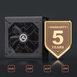 ARESGAME Fuente de alimentación AGV750 750W, certificado 80 Plus Br...