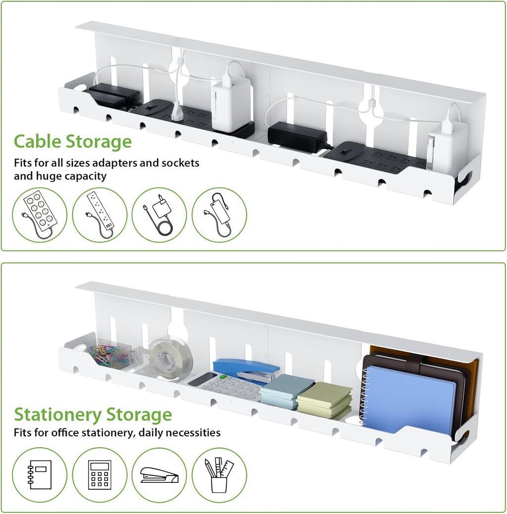 KEEGH Bandeja de organización de cables para debajo del escritorio, 32