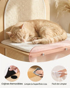 Árbol para Gatos de 47", Torre Moderna para Gatos Grandes, Respaldo de Sisal