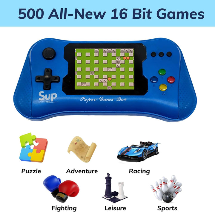 Juego de mano para niños, 500 juegos de video retro precargados, re...