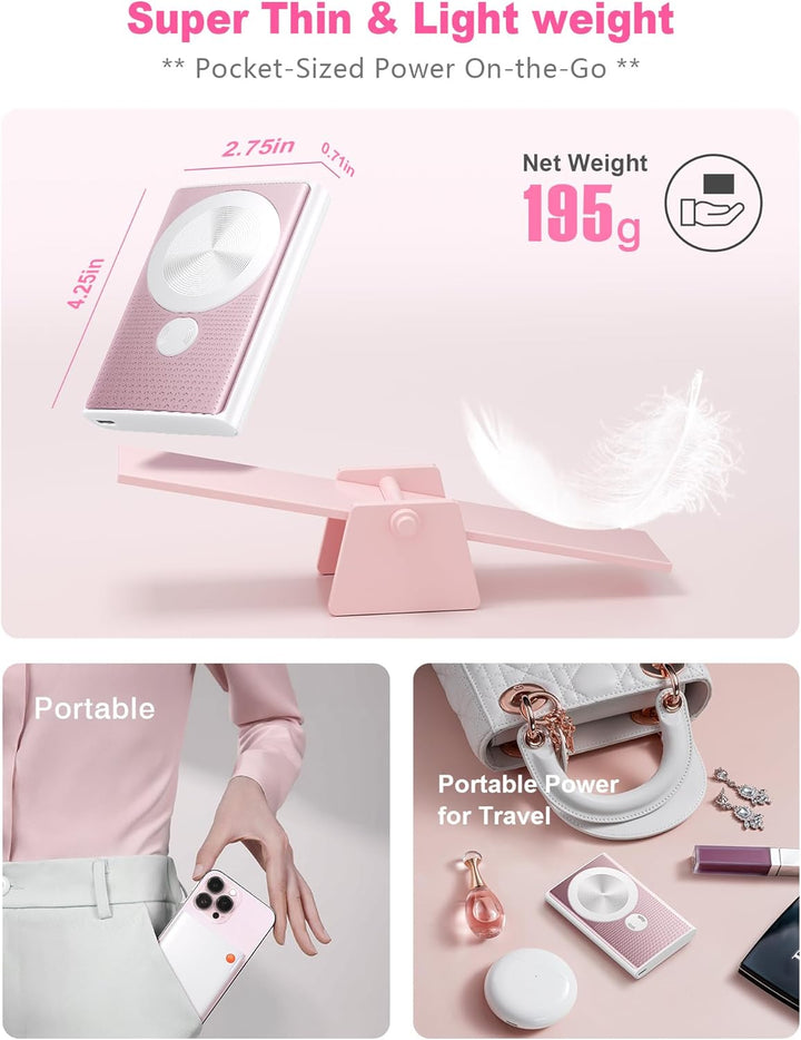 Kesguar Cargador portátil magnético, 10000 mAh, 22.5 W PD batería i...