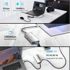 WAVLINK Estación de acoplamiento para laptop, estación de acoplamiento
