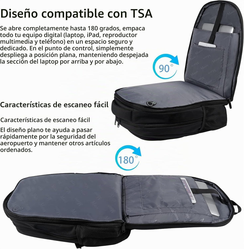 MATEIN Mochila de viaje grande para la universidad, mochila expandible para