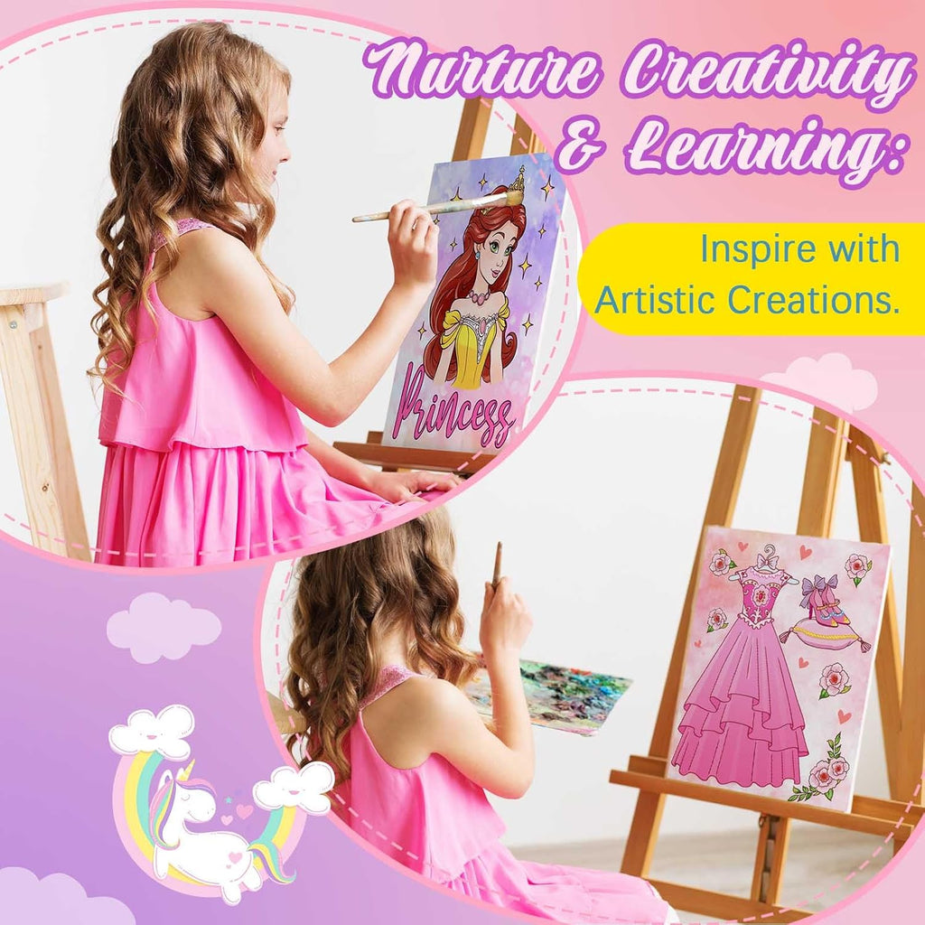 Ctosree - 12 lienzos predibujados para pintura de niños, estirados de 8 x