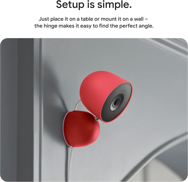 Google Nest Cam Indoor (cableada, 3ª generación) - Cámara de seguri...