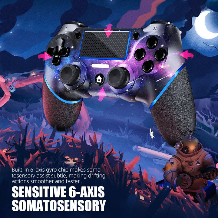 AceGamer Wireless Controller for PS4, Custom Design V2 Gamepad Joys...