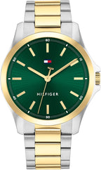 Tommy Hilfiger - Reloj de cuarzo para hombre de 3H, pulsera de acero inoxidable, resistente al agua 3 ATM, pieza moderna y elegante, regalo para él, 42mm