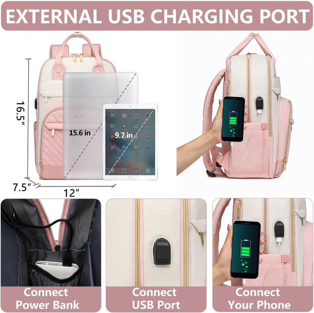 bagswan Mochila para Laptop para Mujeres Bolsa, 15,6 pulg.