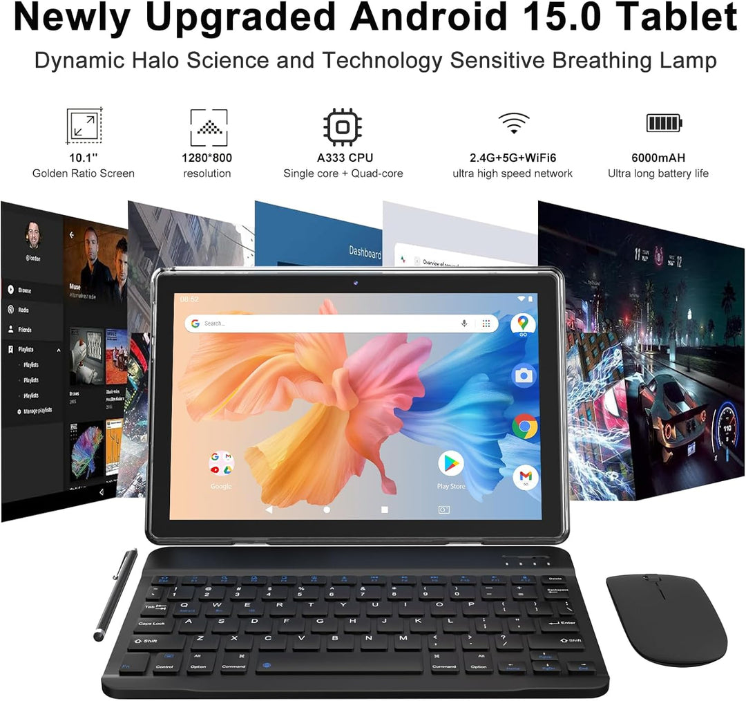 Tablet Android 15 de 10 pulgadas, 12 (3+9) GB RAM+64GB ROM, tableta...