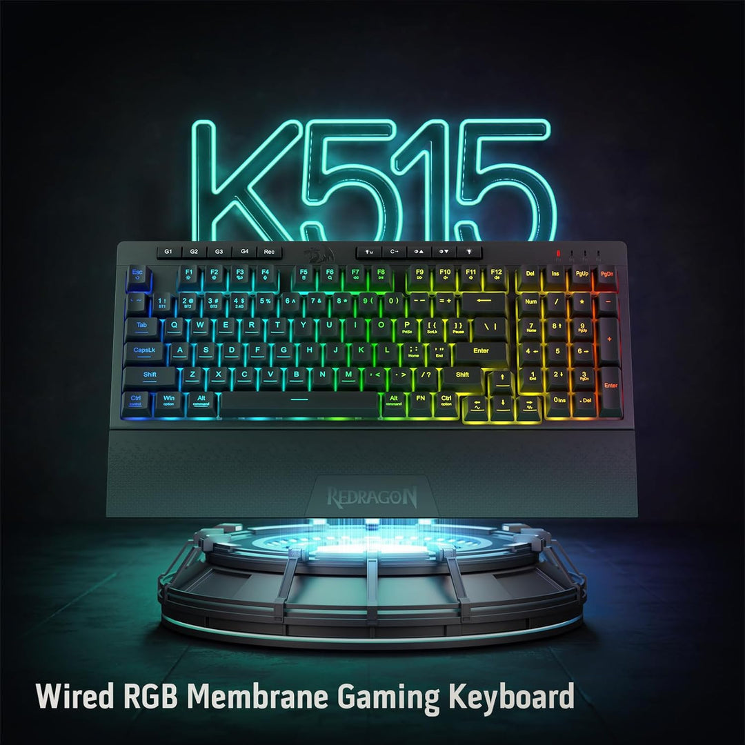 Redragon K515 PRO Shiva RGB - Teclado para videojuegos con membrana...