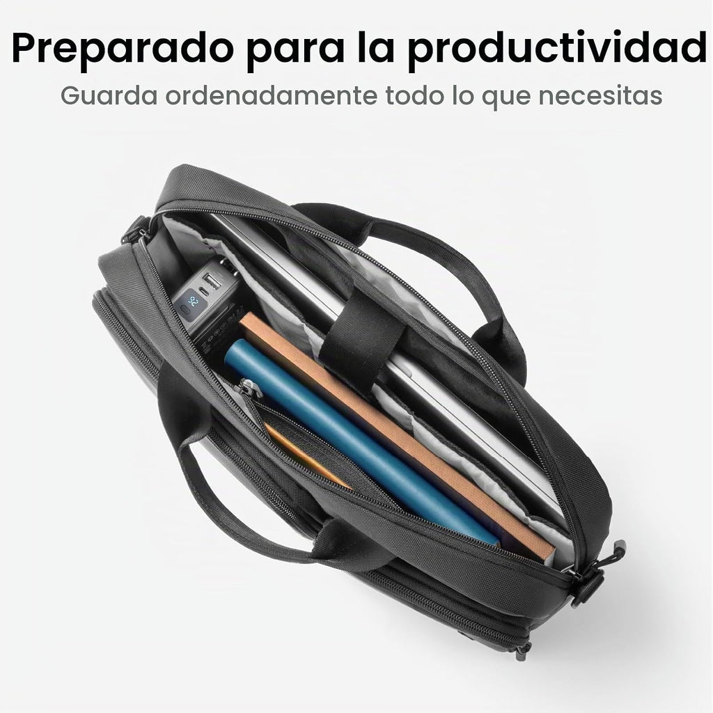 tomtoc A33 - Bolsa de hombro delgada para laptop de 13-14 pulgadas, Negro, 13-14 Inch Laptop