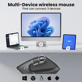 CITLLA Ratón Inalámbrico Bluetooth, Ratón Silencioso Recargable Erg...