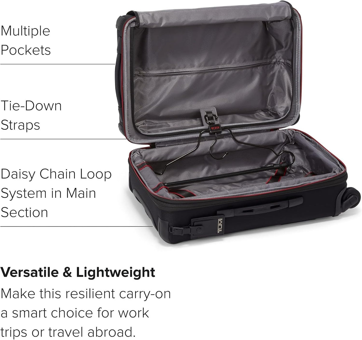 TUMI Aerotour - Maleta de mano expandible con 4 ruedas, 21.75 pulgadas