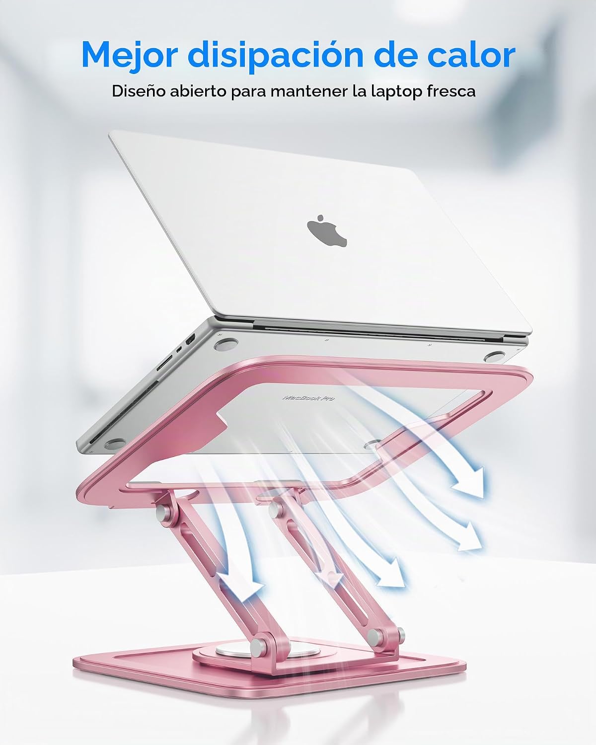 LOXP Soporte ajustable para laptop, soporte para computadora con ba...