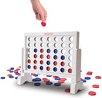 GoSports madera sólido premium Juego 4 en fila con funda transportadora – 1 pies de ancho