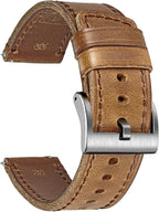 hemsut h Horween - Correas de reloj de cuero para hombre, correa de cuero de liberación rápida para reloj, envoltura de repuesto de 0.71 pulgadas, 0.78 pulgadas, 0.86 pulgadas