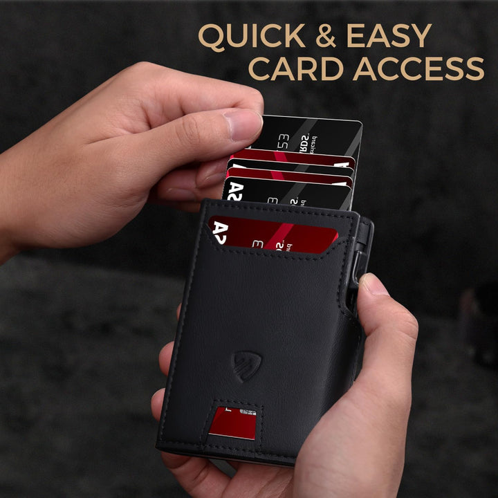 RUNBOX Billetera para hombres de 9 a 13 tarjetas con bloqueo RFID,...
