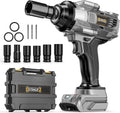 DIYtoolifz - Llave de impacto inalámbrica de 1500 Nm de 1/2 pulgada compatible con Dewalt 20V