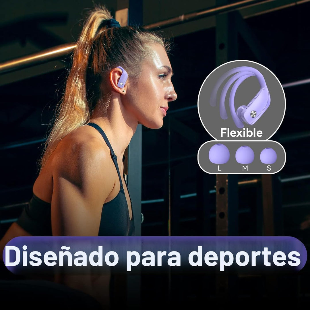 Auriculares inalámbricos Bluetooth 48 horas de reproducción para en...