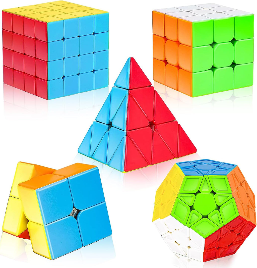 AuntyFey - Juego de 5 cubos de velocidad, cubo mágico de velocidad