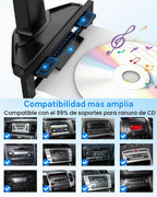 Soporte para tablet de automóvil, ranura para CD, brazo ajustable en altura, soporte para tableta para reproductor de CD de automóvil, abrazadera universal de CD para iPad Pro Air Mini, Galaxy Tabs/Z Fold/Z Flip, iPhone, más dispositivos de 4-12.9