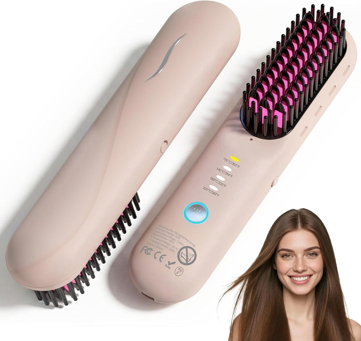 Go Brush Pro, GEVOODIX - Peine alisador inalámbrico \u2013 Cepillo...