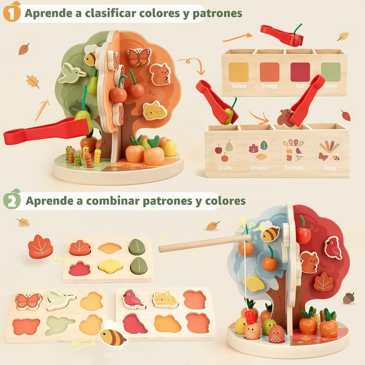 Joyreal Montessori Juguetes para niños de 3 a 5 años