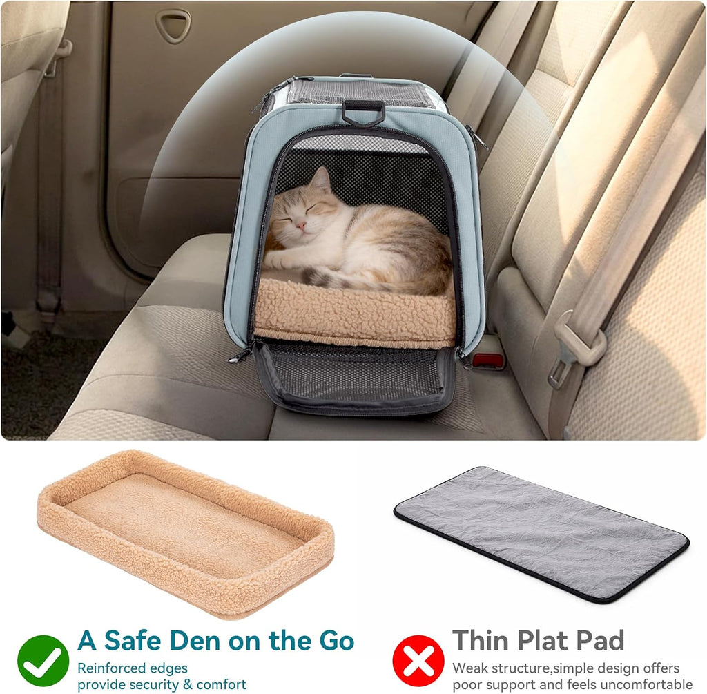 PETSFIT Transportador de gatos suave con hebillas de seguridad patentadas