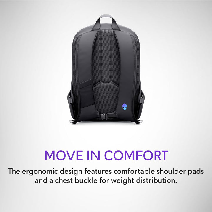 Mochila Alienware 16 - AW5625P - Capacidad de 21L, malla transpirab...