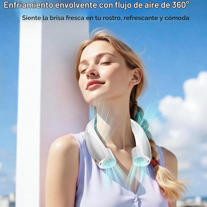 Elrerue Ventilador de cuello portátil, ventilador personal recargab...