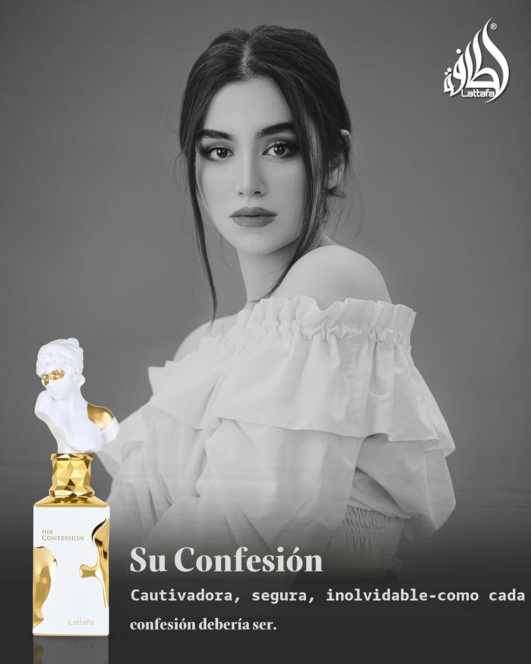 Lattafa Su Confesión - Vainilla, Floral, Ámbar, Almizcle - Eau de P...