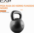 CAP Kettlebell de hierro fundido simples y sets, mango ancho, base plana