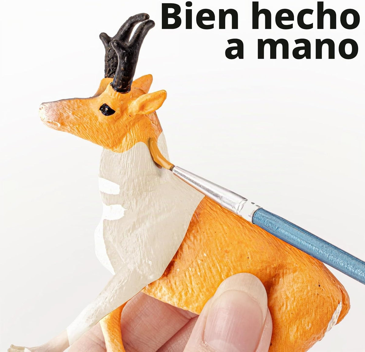 Juego de 12 figuras sólidas de animales del bosque de América del